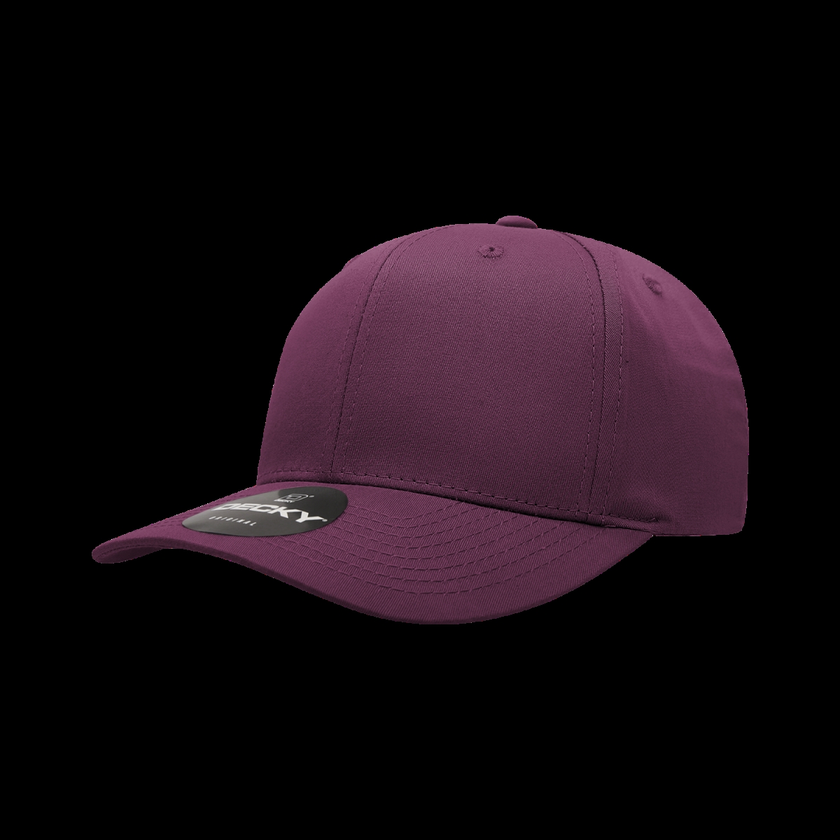 6022-1MAR 6 Panel Mid Profile Structured Cotton Blend Cap, Maroon - One Size Fits Most