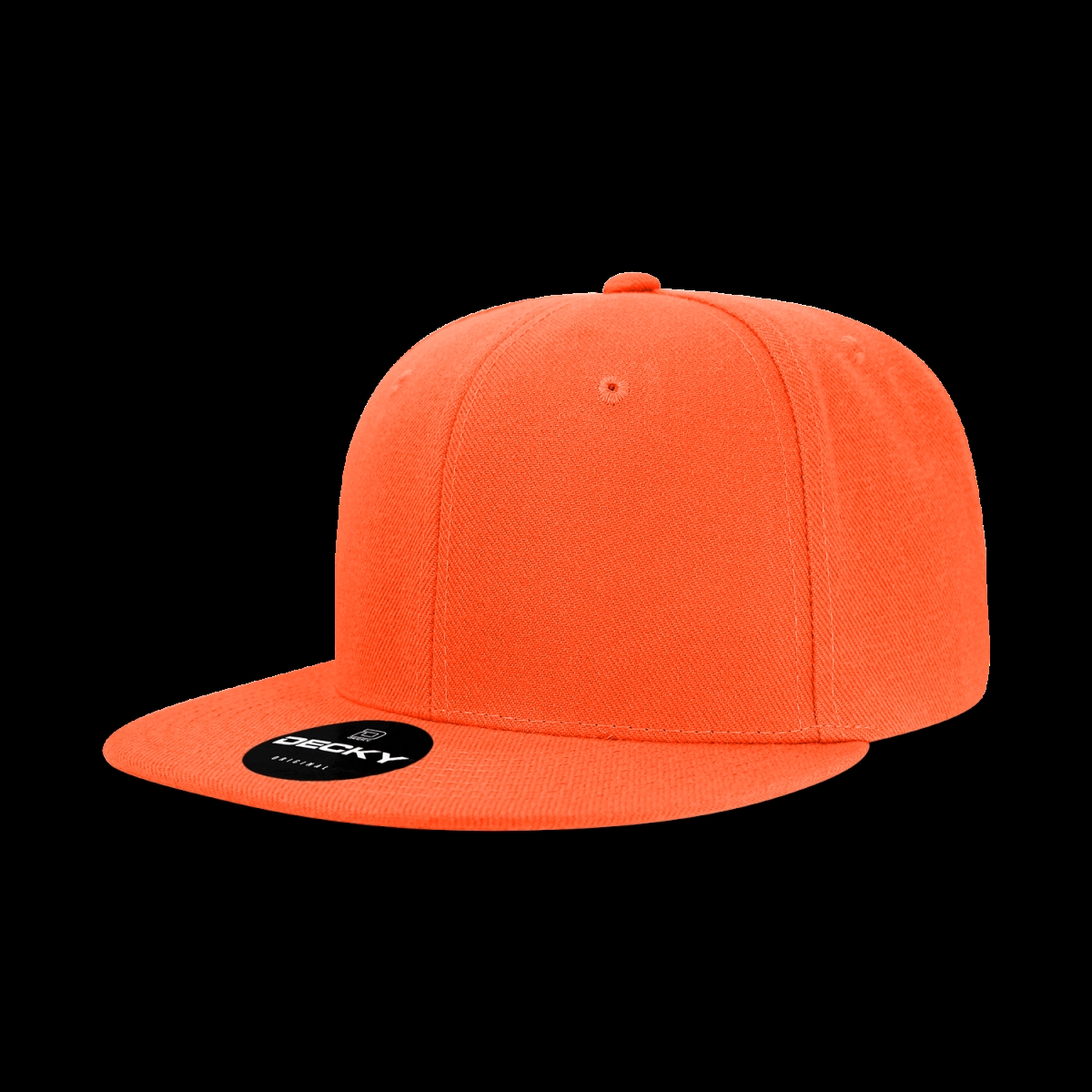 6020-1ORN 6 Panel High Profile Structured Acrylic & Polyester Snapback Cap, Orange - One Size Fits Most