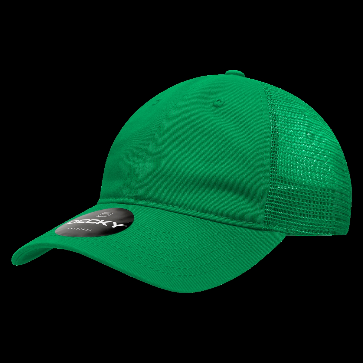 5122-KEL Women 6 Panel Low Profile Relaxed Cotton Trucker Cap, Kelly - One Size Fits Most