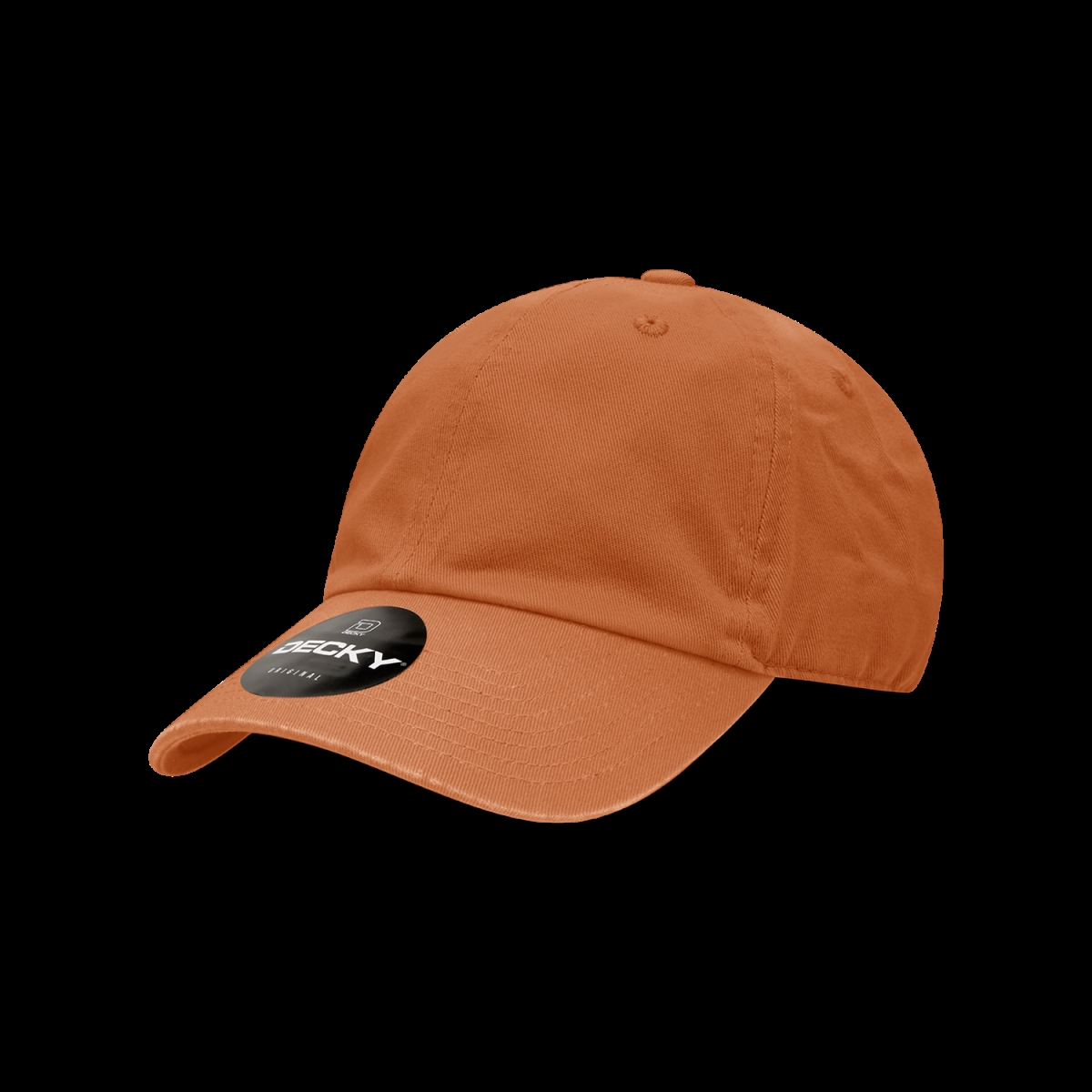 7005-BURNT-ORN Youth 6 Panel Low Profile Relaxed Cotton Cap, Burnt Orange - One Size Fits Most