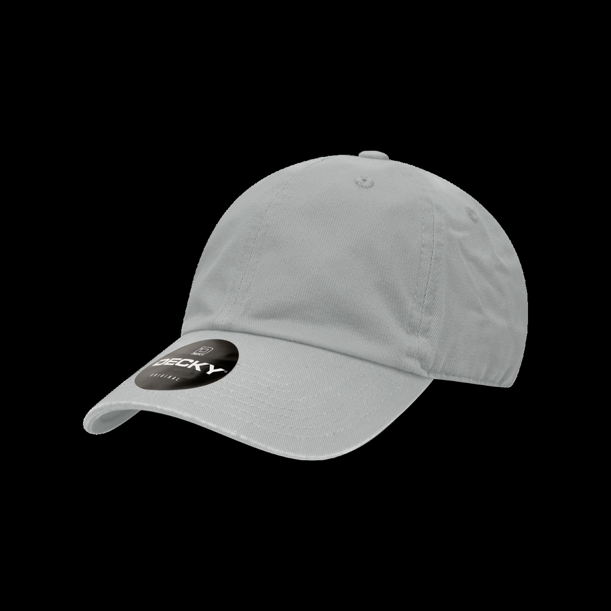 7005-GRY Youth 6 Panel Low Profile Relaxed Cotton Cap, Grey - One Size Fits Most