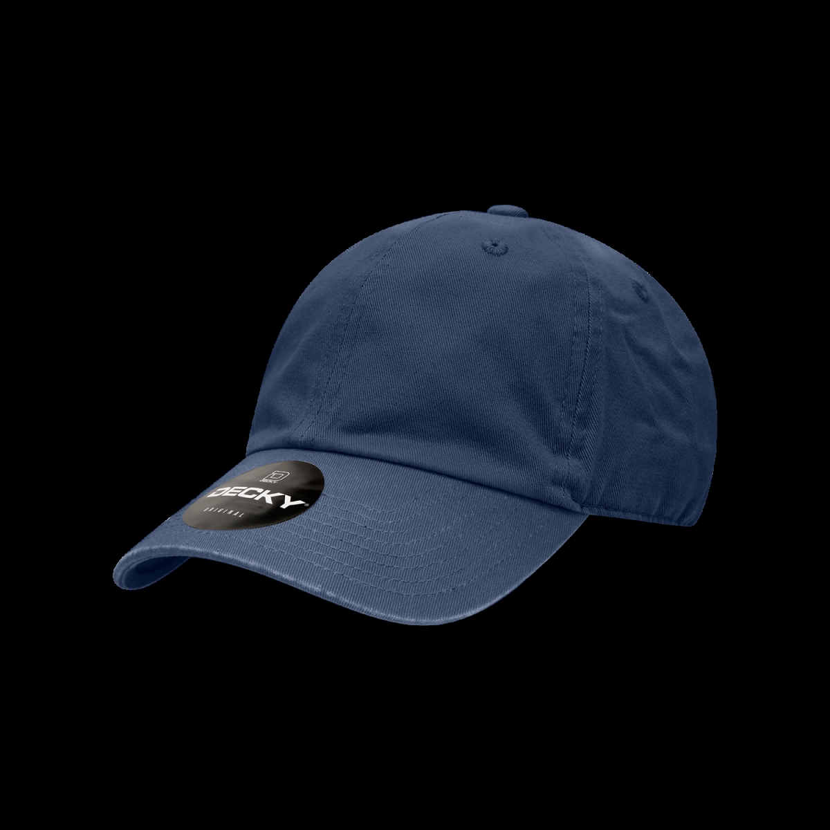7005-NVY Youth 6 Panel Low Profile Relaxed Cotton Cap, Navy - One Size Fits Most