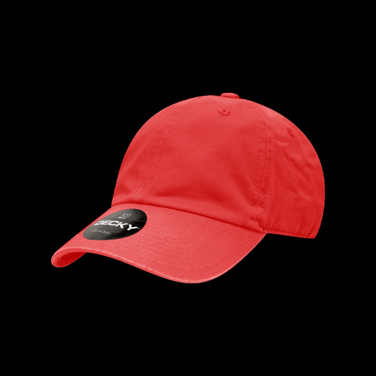 7005-RED Youth 6 Panel Low Profile Relaxed Cotton Cap, Red - One Size Fits Most