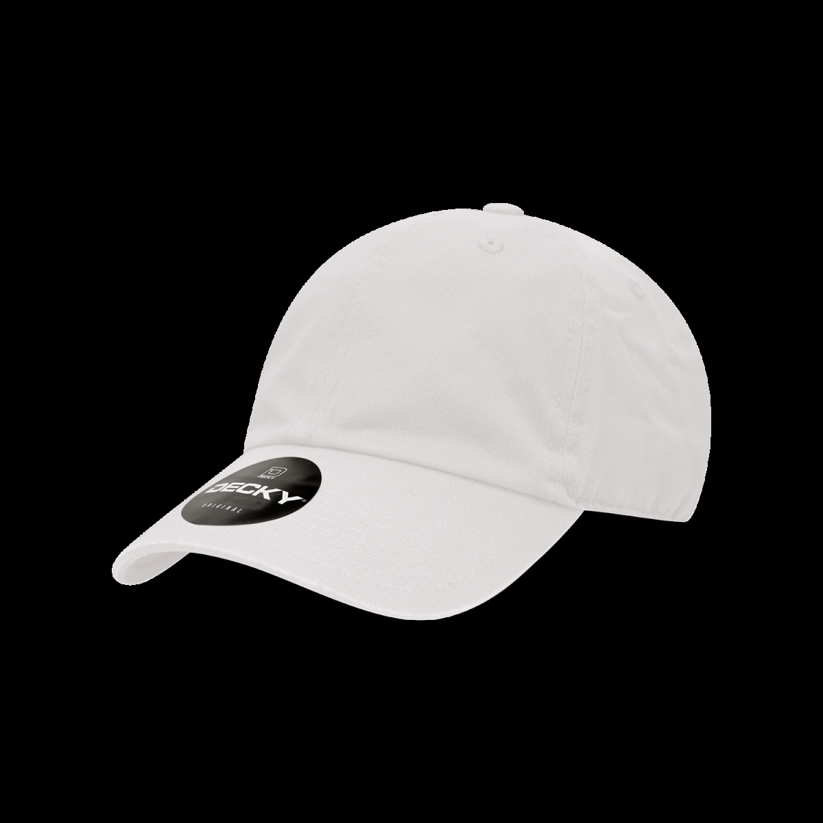 7005-WHT Youth 6 Panel Low Profile Relaxed Cotton Cap, White - One Size Fits Most