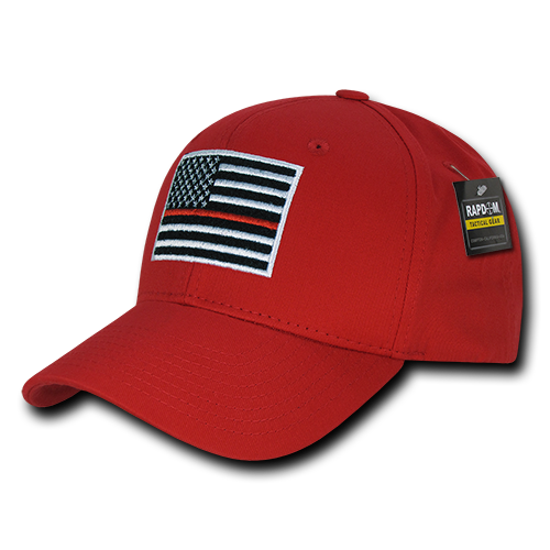 T76-TRL-RED Thin Red Line Embroidered Operator Cap, Red