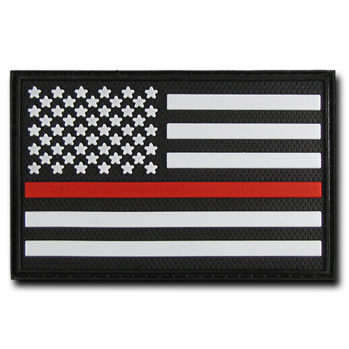 T90-USA-TRL 3 x 2 in. USA Thin Red Largeine Rubber Patch