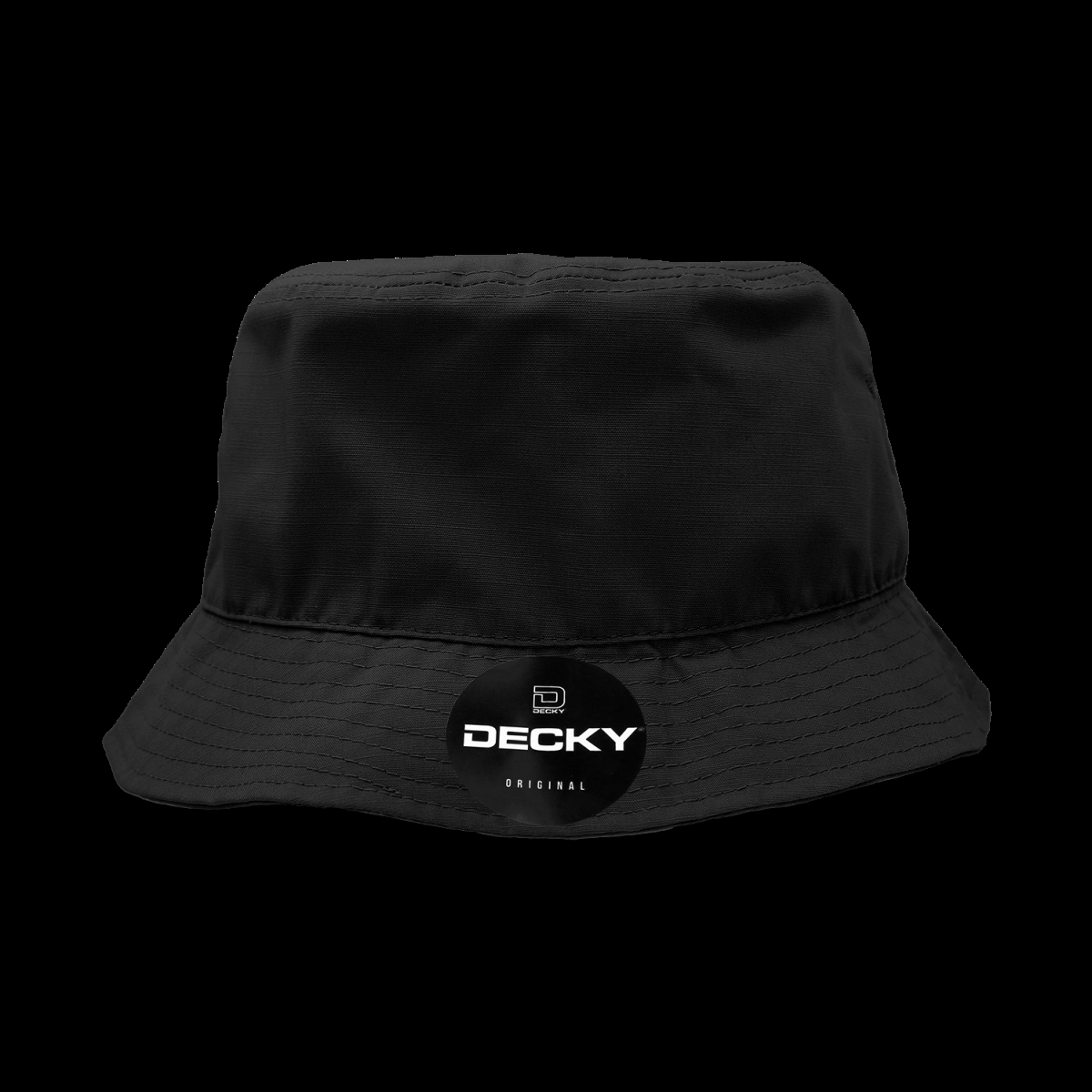 5301-PL-BLK-07 Relaxed Ripstop Buckets Hats, Black - Large & Extra Large