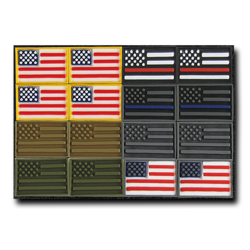 T95-PACK-A USA Tactical Micro Patches - Pack of 16