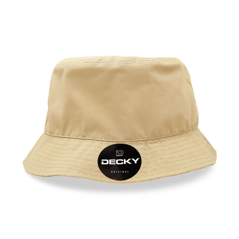 5301-PL-KHA-07 Relaxed Ripstop Buckets Hats, Khaki - Large & Extra Large