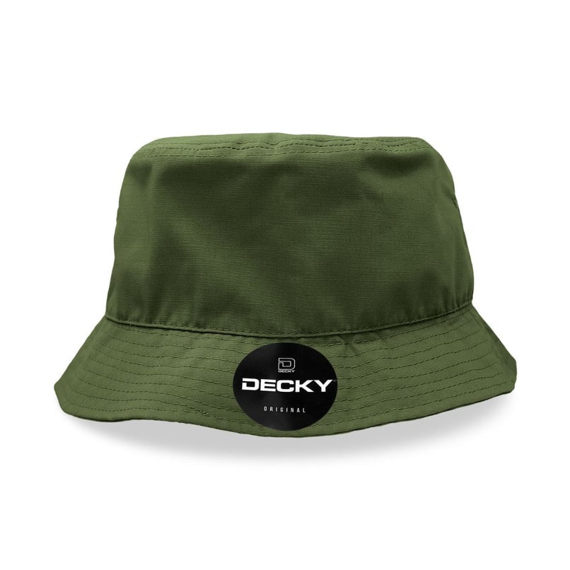 5301-PL-OLV-07 Relaxed Ripstop Buckets Hats, Olive - Large & Extra Large