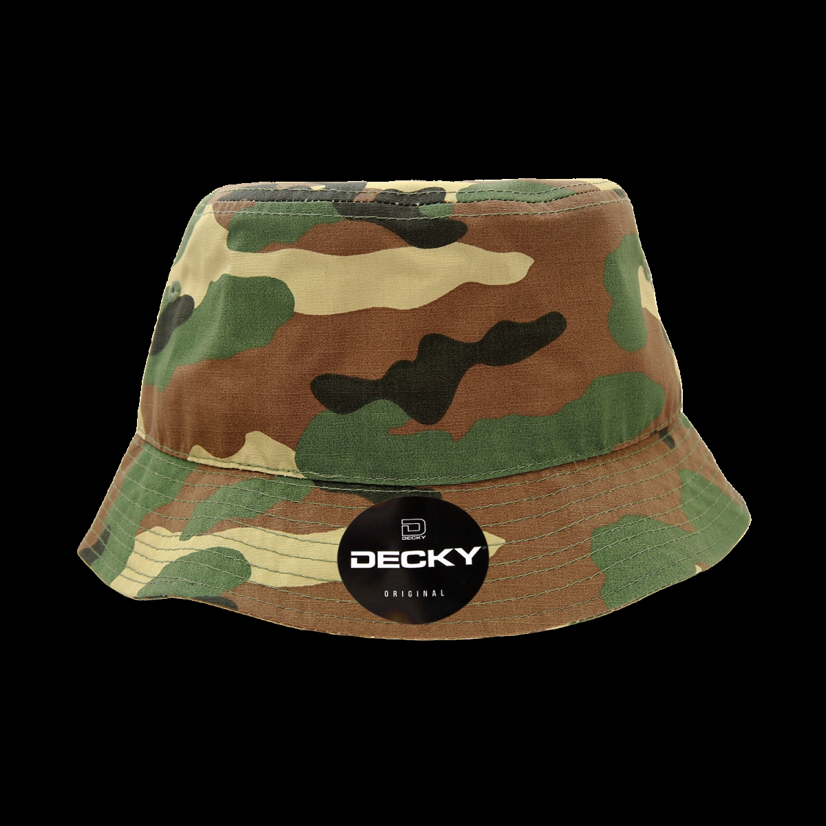 5301-PL-WDL-06 Relaxed Ripstop Buckets Hats, Woodland - Small & Medium