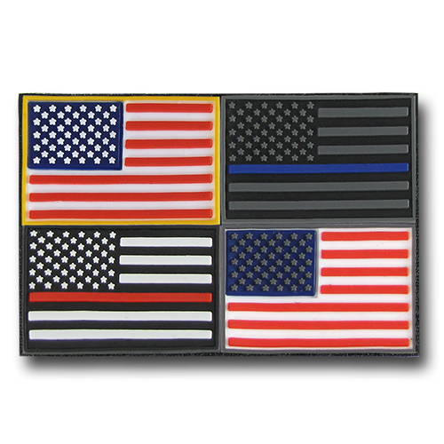 T96-PACK-2 USA Flag Tactical Mini Patches - Pack of 2
