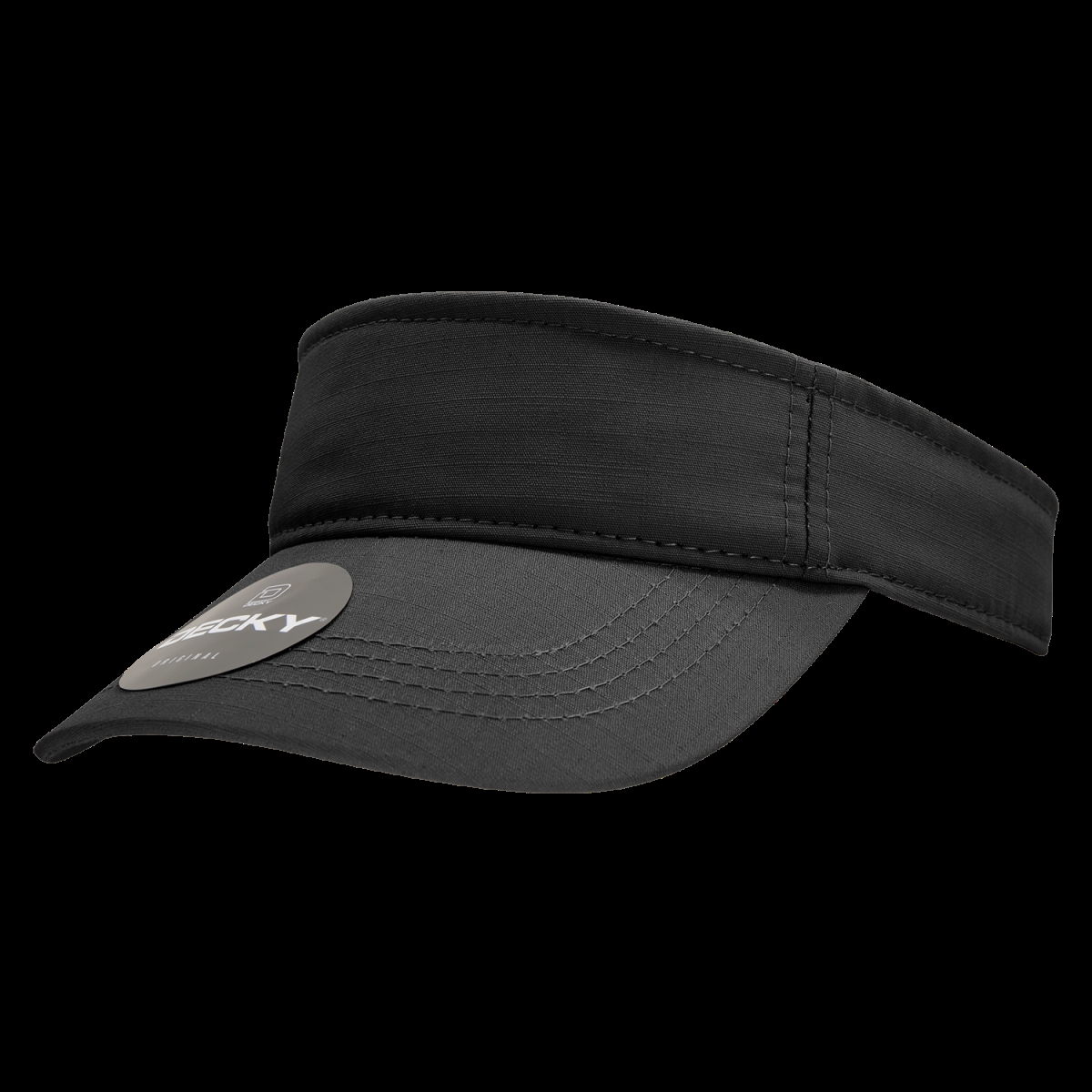 5302-BLK Unconstructed Ripstop Visor, Black - One Size Fits Most