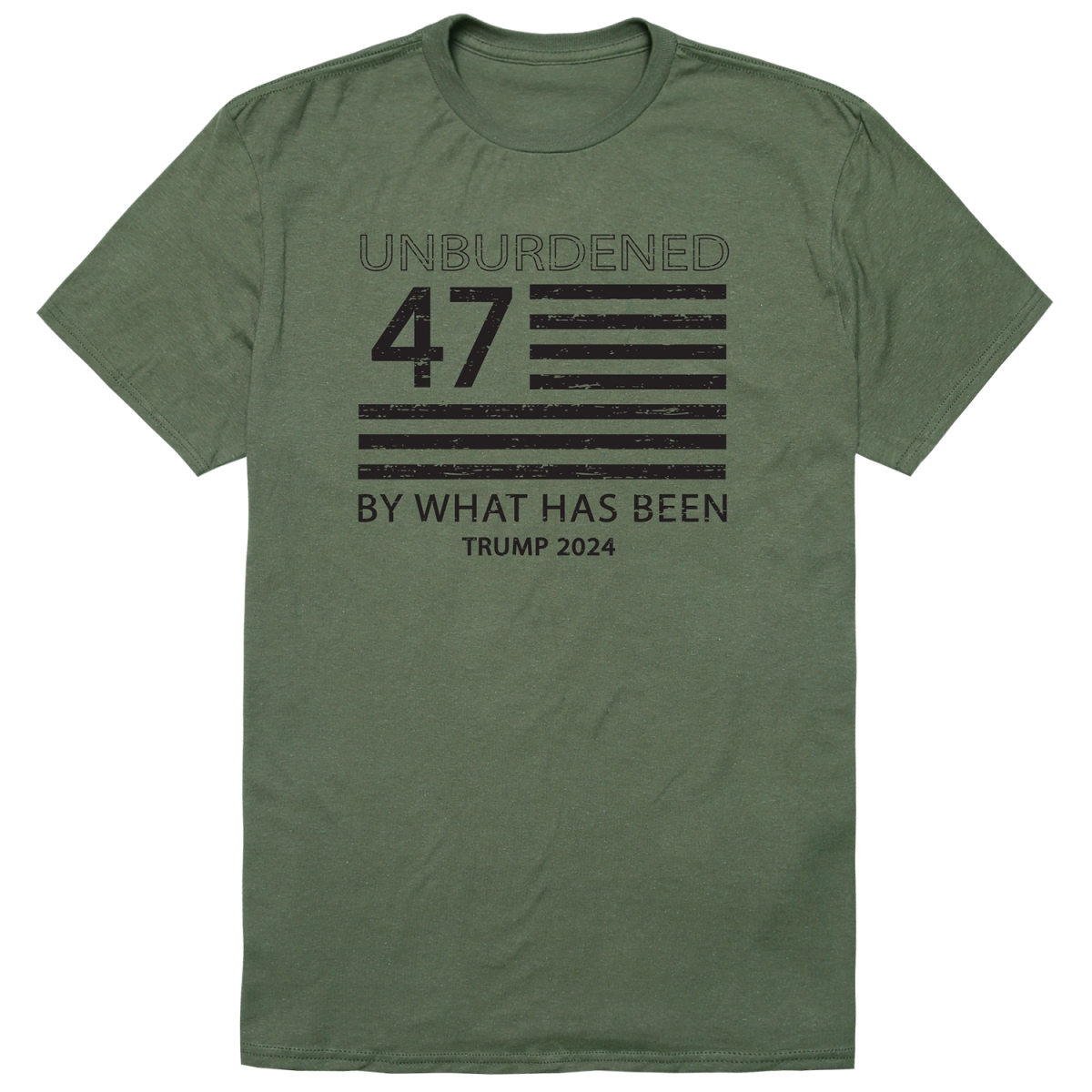 AM1-208-OLV-02 America Unburdened 1 Short Sleeve T-Shirt, Olive - Medium