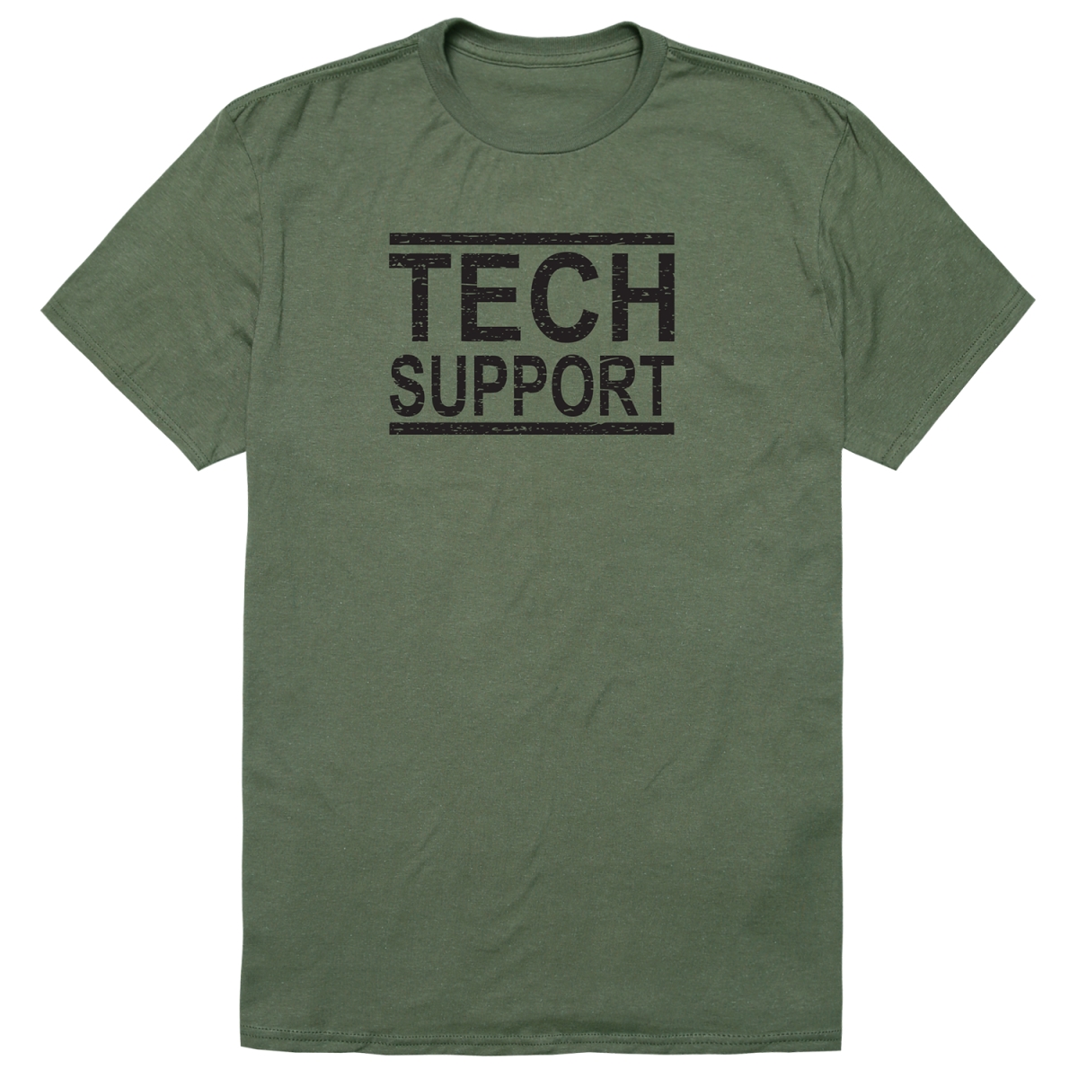 AM1-211-OLV-01 America Tech Support Short Sleeve T-Shirt, Olive - Small