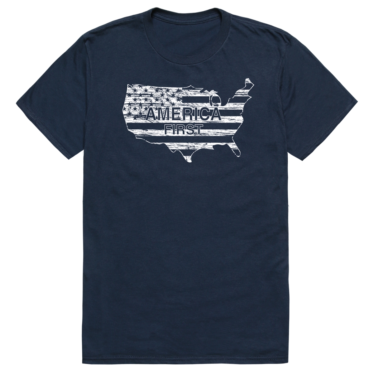 AM1-201-NVY-04 America First Short Sleeve T-Shirt, Navy - Extra Large