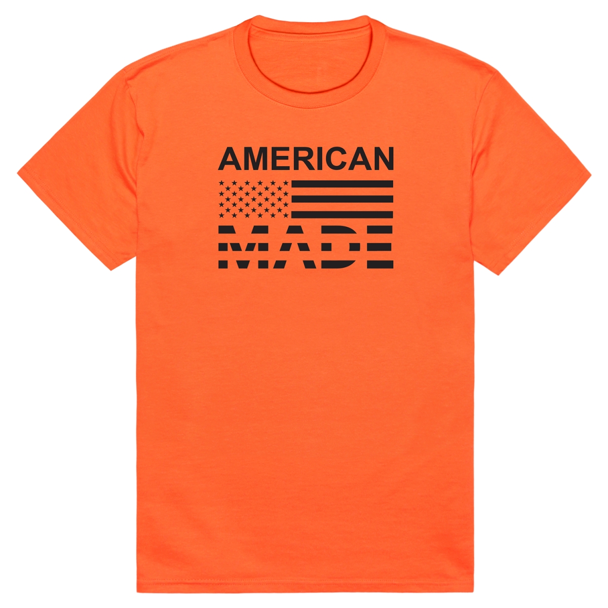 AM3-213-ORN-02 America Basic American Made Short Sleeve T-Shirt, Orange - Medium