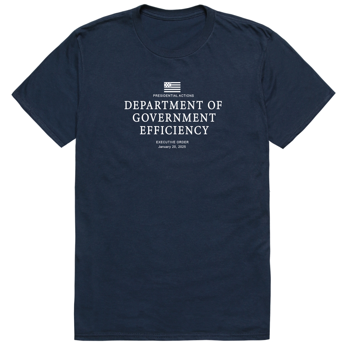 AM1-206-NVY-02 America D.O.G.E 2 Short Sleeve T-Shirt, Navy - Medium