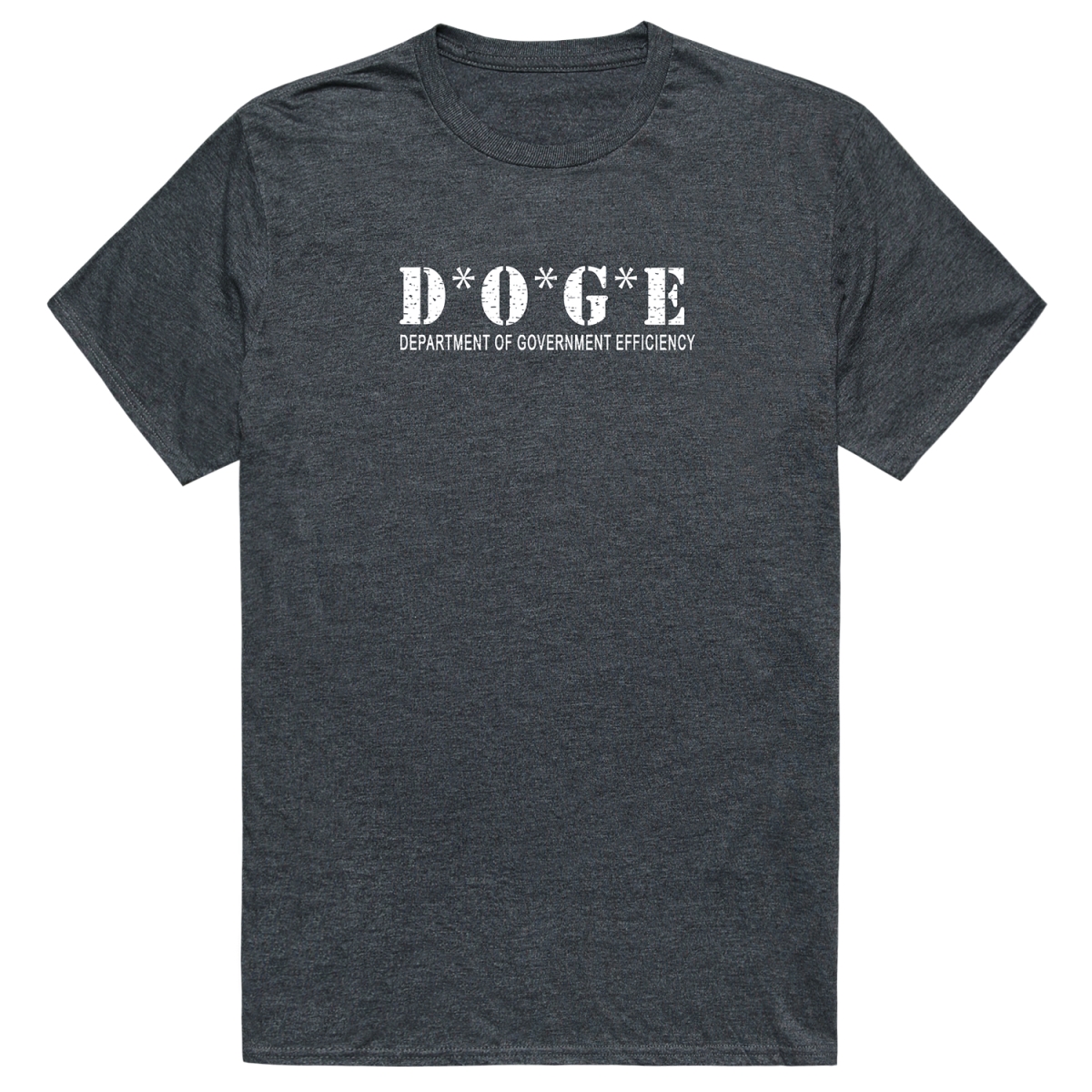 AM1-207-HCH-02 America D.O.G.E 3 Short Sleeve T-Shirt, Heather Charcoal - Medium