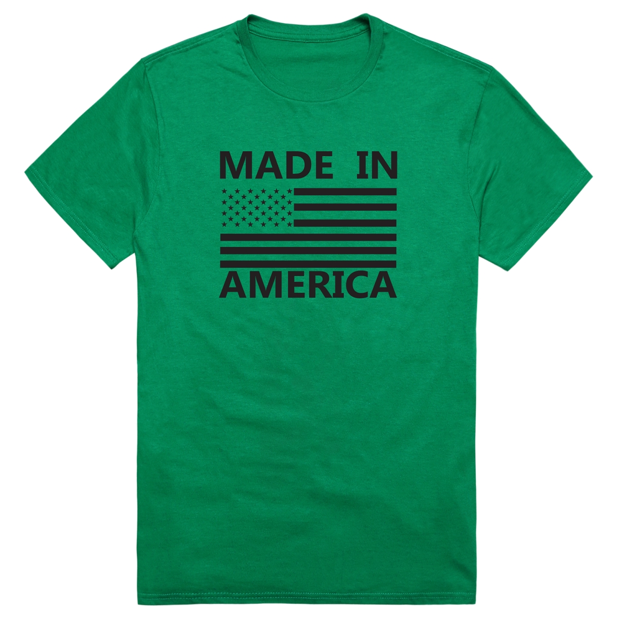 AM3-214-KEL-04 America Basic Made in America Short Sleeve T-Shirt, Kelly - Extra Large