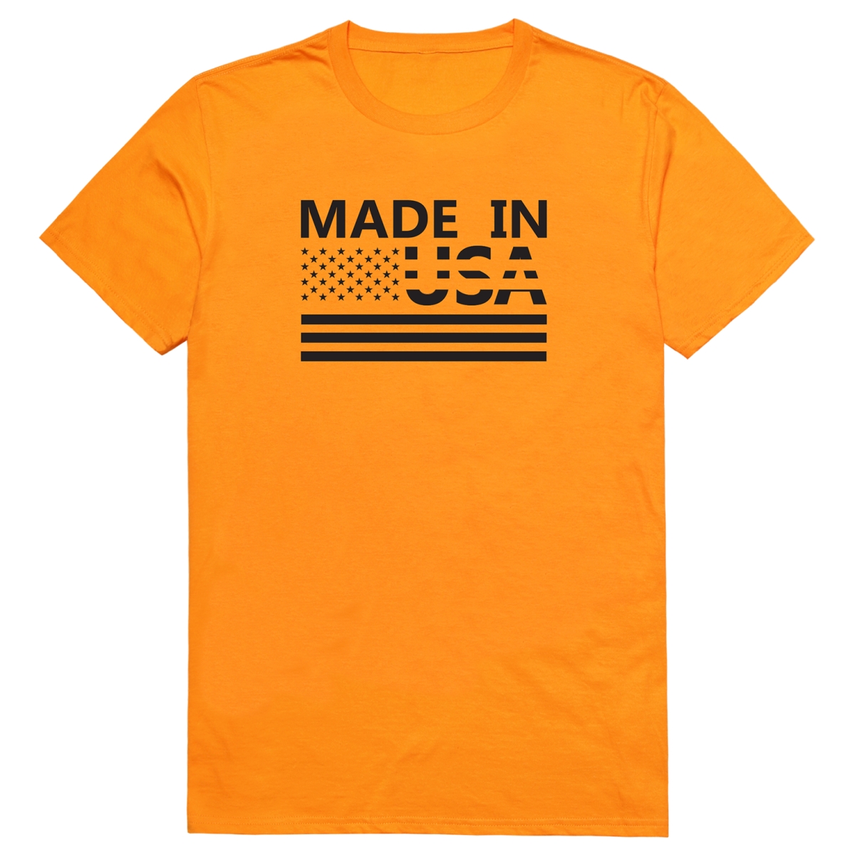 AM3-215-GLD-03 America Basic Made in USA Short Sleeve T-Shirt, Gold - Large