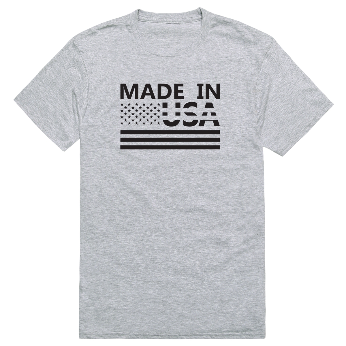 AM3-215-HGY-04 America Basic Made in USA Short Sleeve T-Shirt, Heather Gray - Extra Large