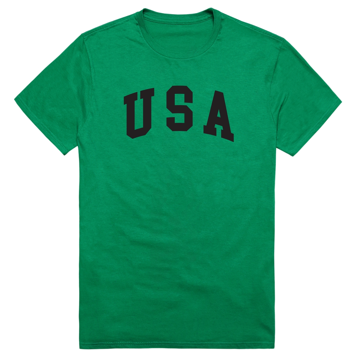 AM3-217-KEL-03 America Basic USA Text Short Sleeve T-Shirt, Kelly - Large