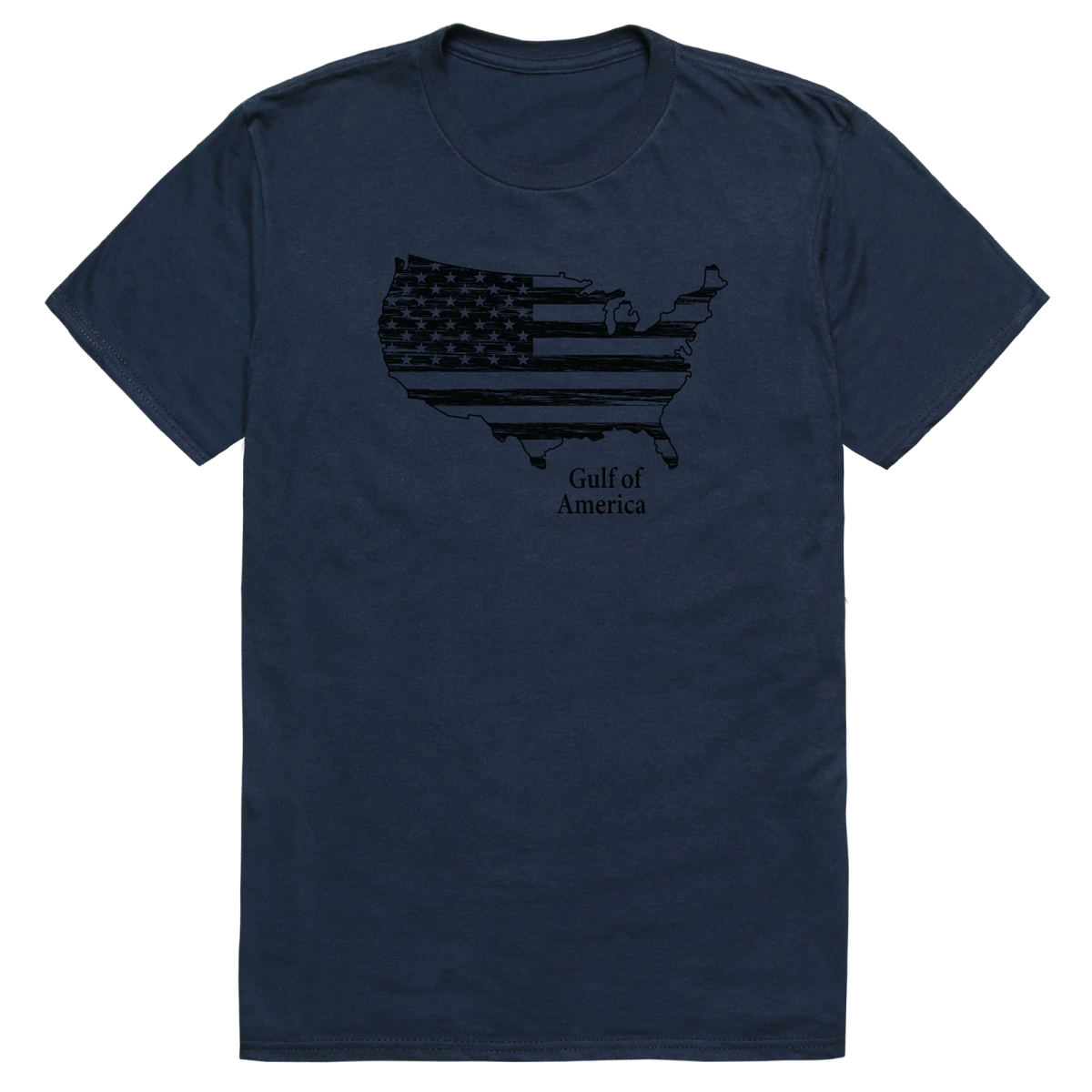 AM3-227-NVY-02 America Basic Gulf Short Sleeve T-Shirt, Navy - Medium