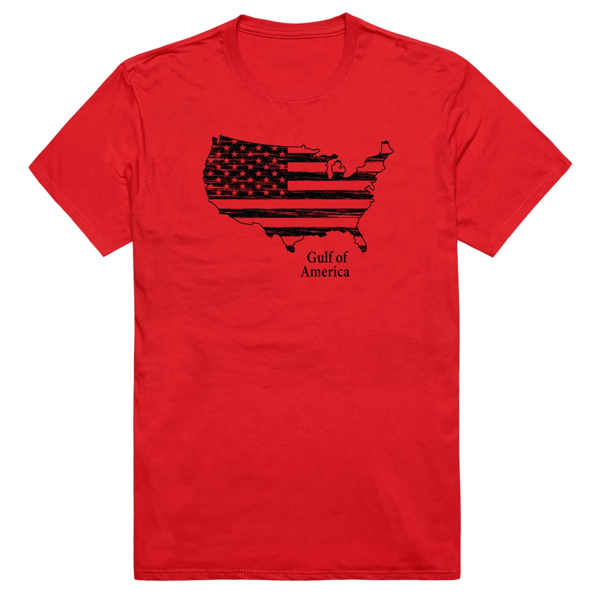 AM3-227-RED-03 America Basic Gulf Short Sleeve T-Shirt, Red - Large