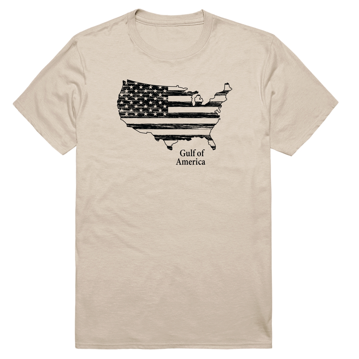 AM3-227-SND-04 America Basic Gulf Short Sleeve T-Shirt, Sand - Extra Large