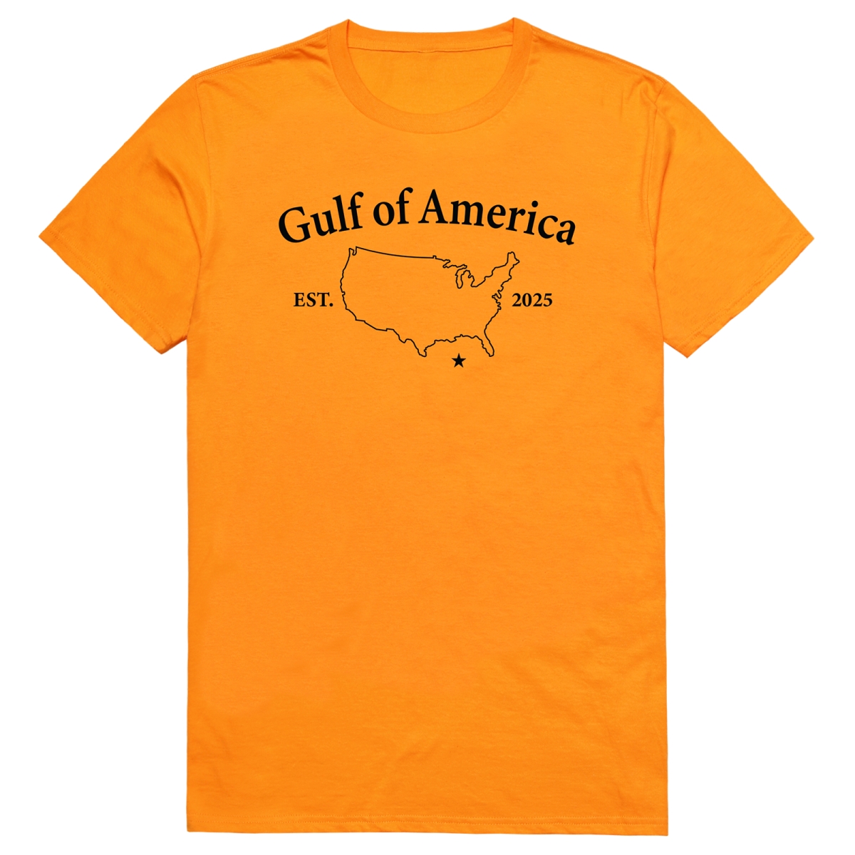 AM3-228-GLD-02 Basic Gulf of America Short Sleeve T-Shirt, Gold - Medium