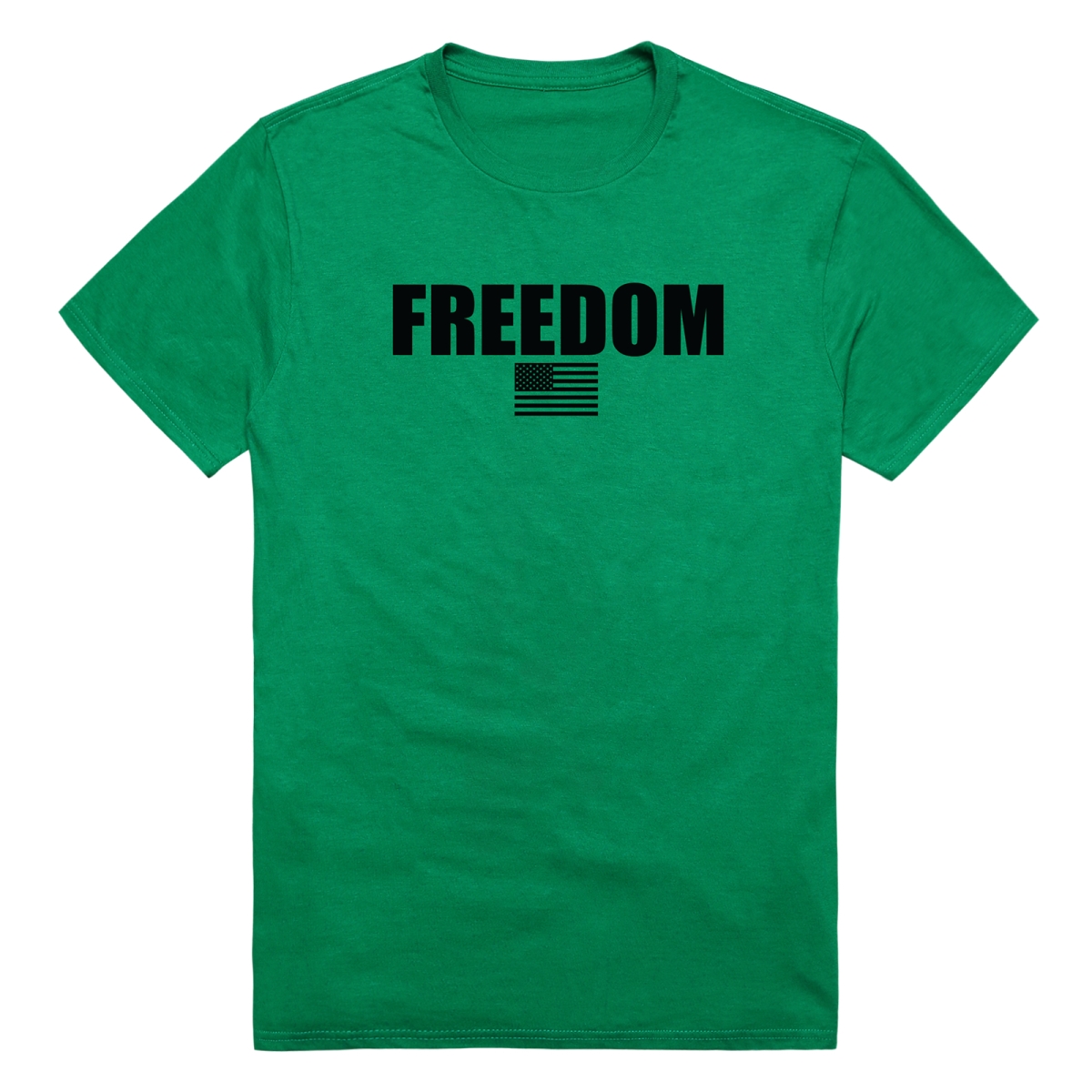 AM3-235-KEL-01 America Basic Freedom US Flag Short Sleeve T-Shirt, Kelly - Small