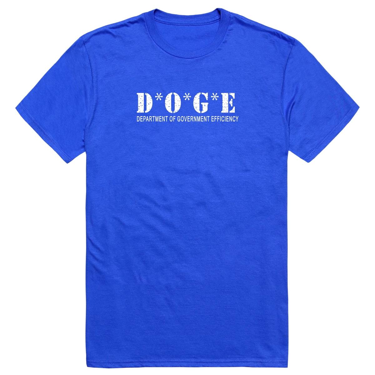 AM1-207-RYL-02 America D.O.G.E 3 Short Sleeve T-Shirt, Royal Blue - Medium