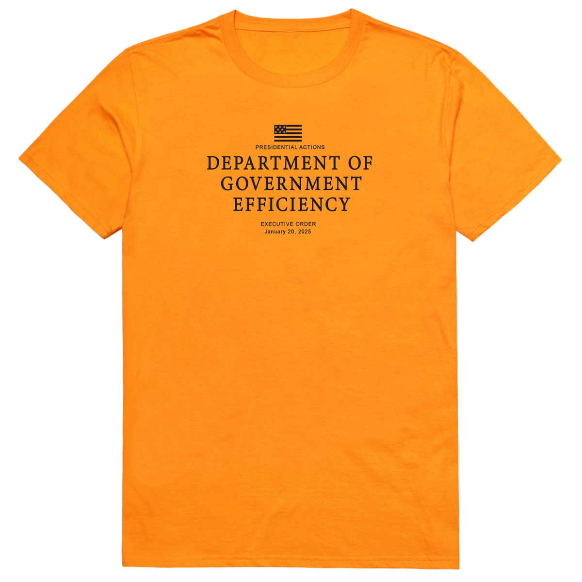AM1-206-GLD-02 America D.O.G.E 2 Short Sleeve T-Shirt, Gold - Medium