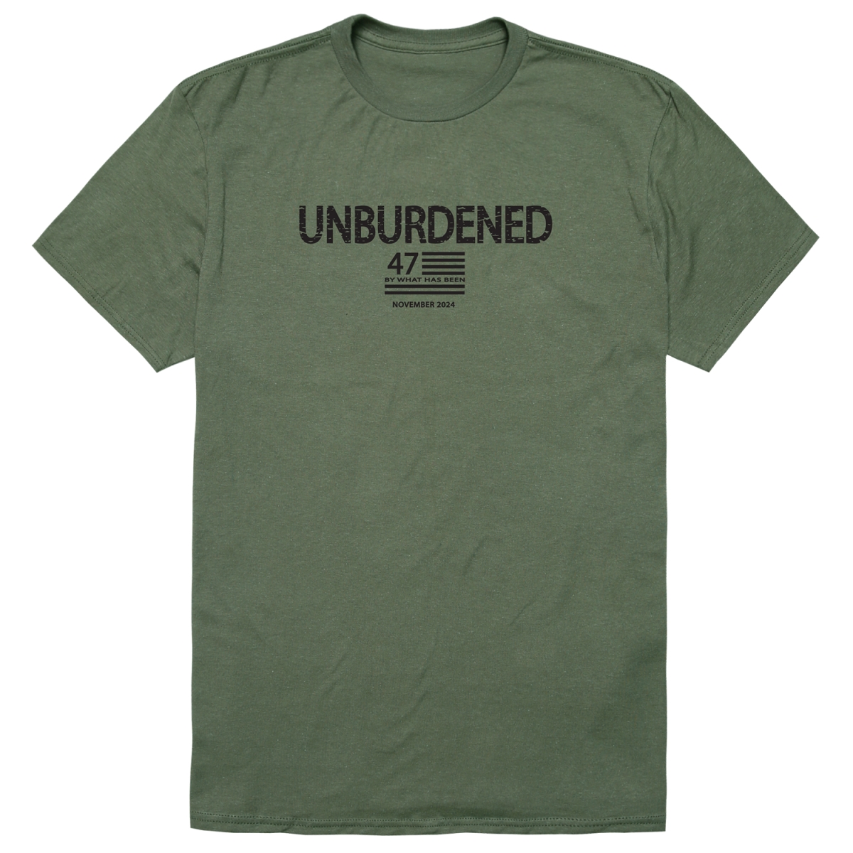 AM1-210-OLV-01 America Unburdened Short Sleeve T-Shirt, Olive - Small