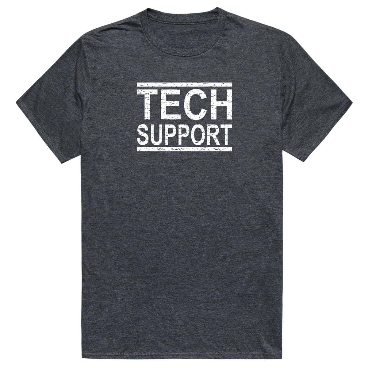 AM1-211-HCH-03 America Tech Support Short Sleeve T-Shirt, Heather Charcoal - Large