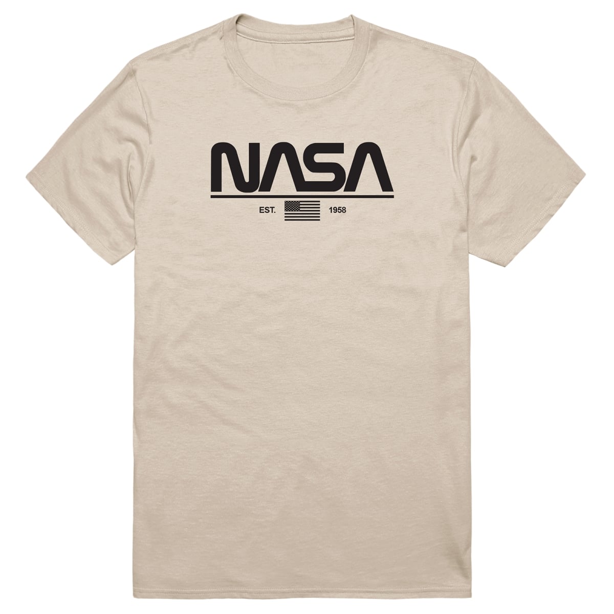 AM5-NS5-SND-03 Basic Military NASA 5 Short Sleeve T-Shirt, Sand - Large