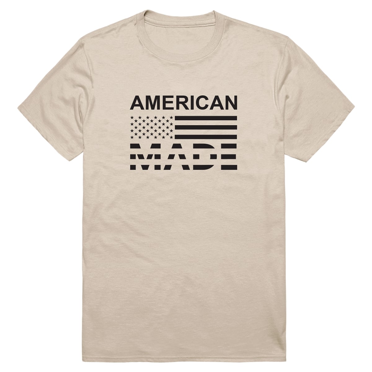 AM3-213-SND-04 America Basic American Made Short Sleeve T-Shirt, Sand - Extra Large