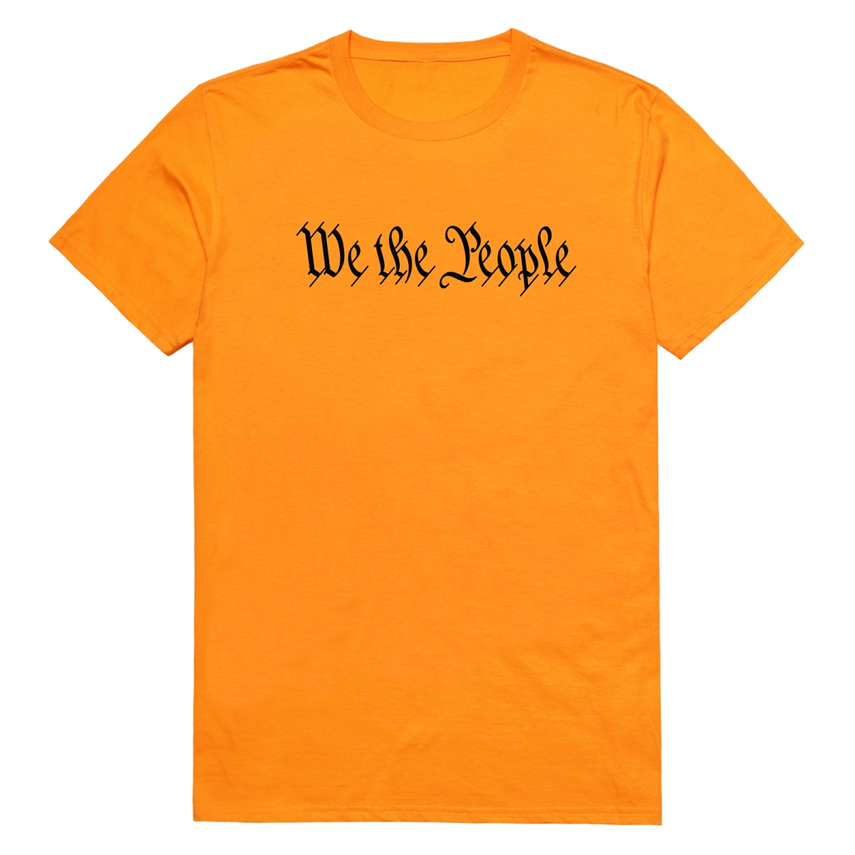 AM3-236-GLD-02 America Basic We the People Short Sleeve T-Shirt, Gold - Medium