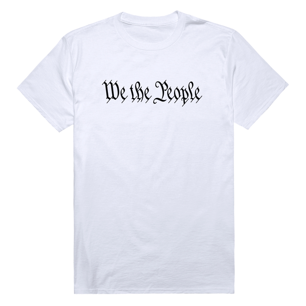 AM3-236-WHT-01 America Basic We the People Short Sleeve T-Shirt, White - Small
