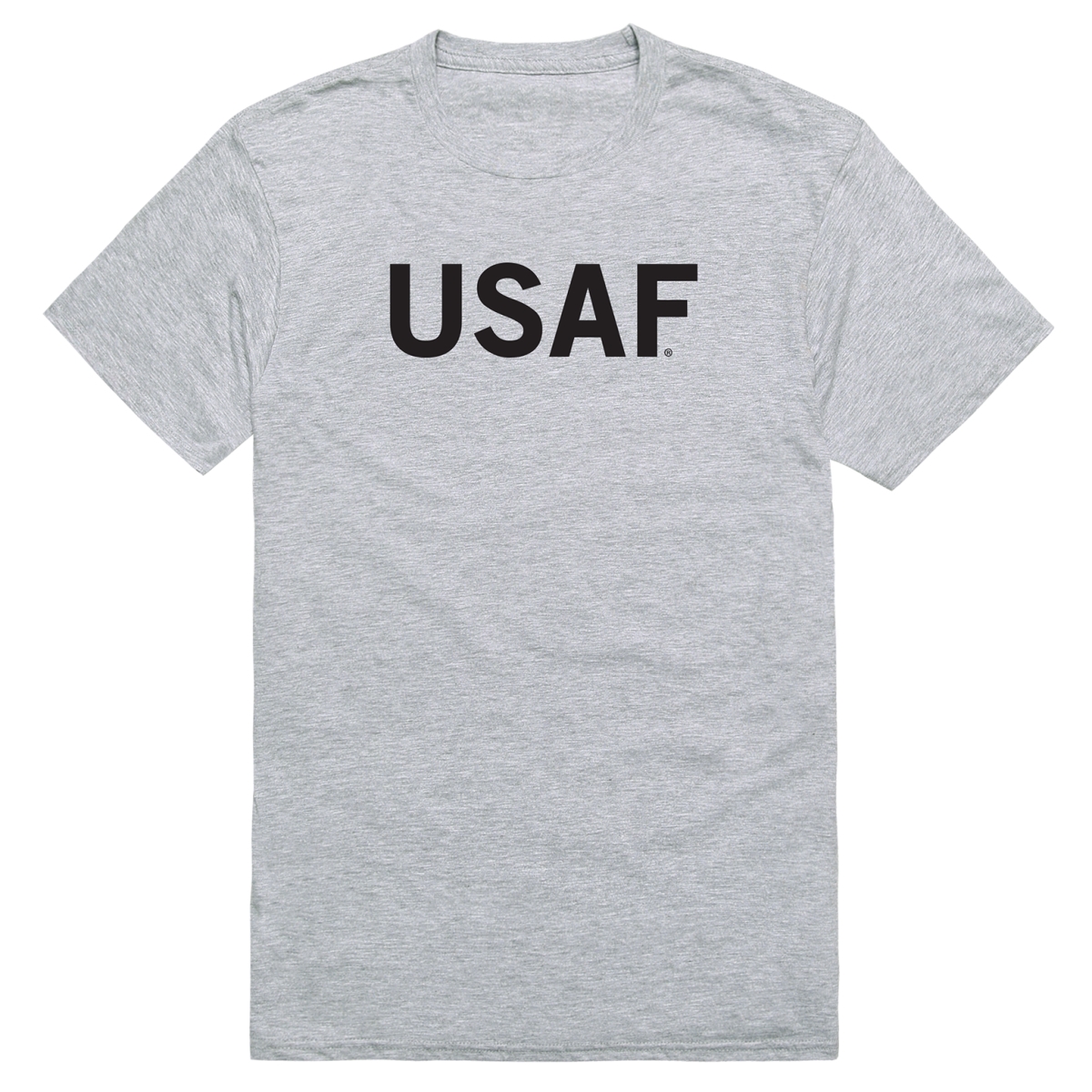 AM5-AF4-HGY-04 Basic Military US Air Force 4 Short Sleeve T-Shirt, Heather Gray - Extra Large