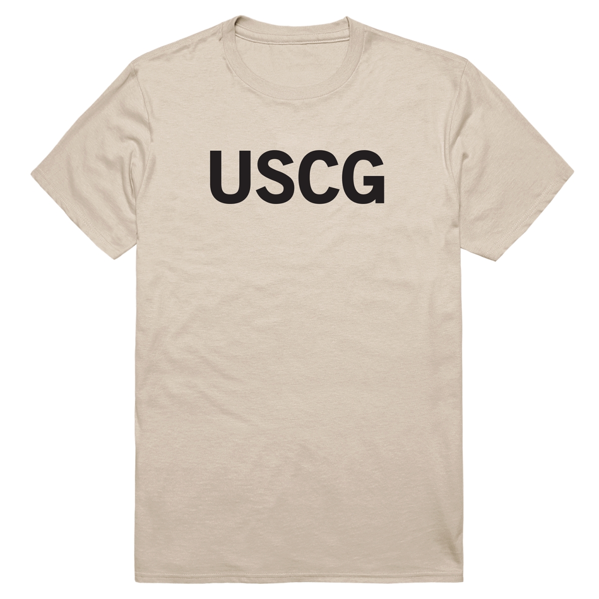 AM5-CG3-SND-01 Basic Military USCG 3 Short Sleeve T-Shirt, Sand - Small