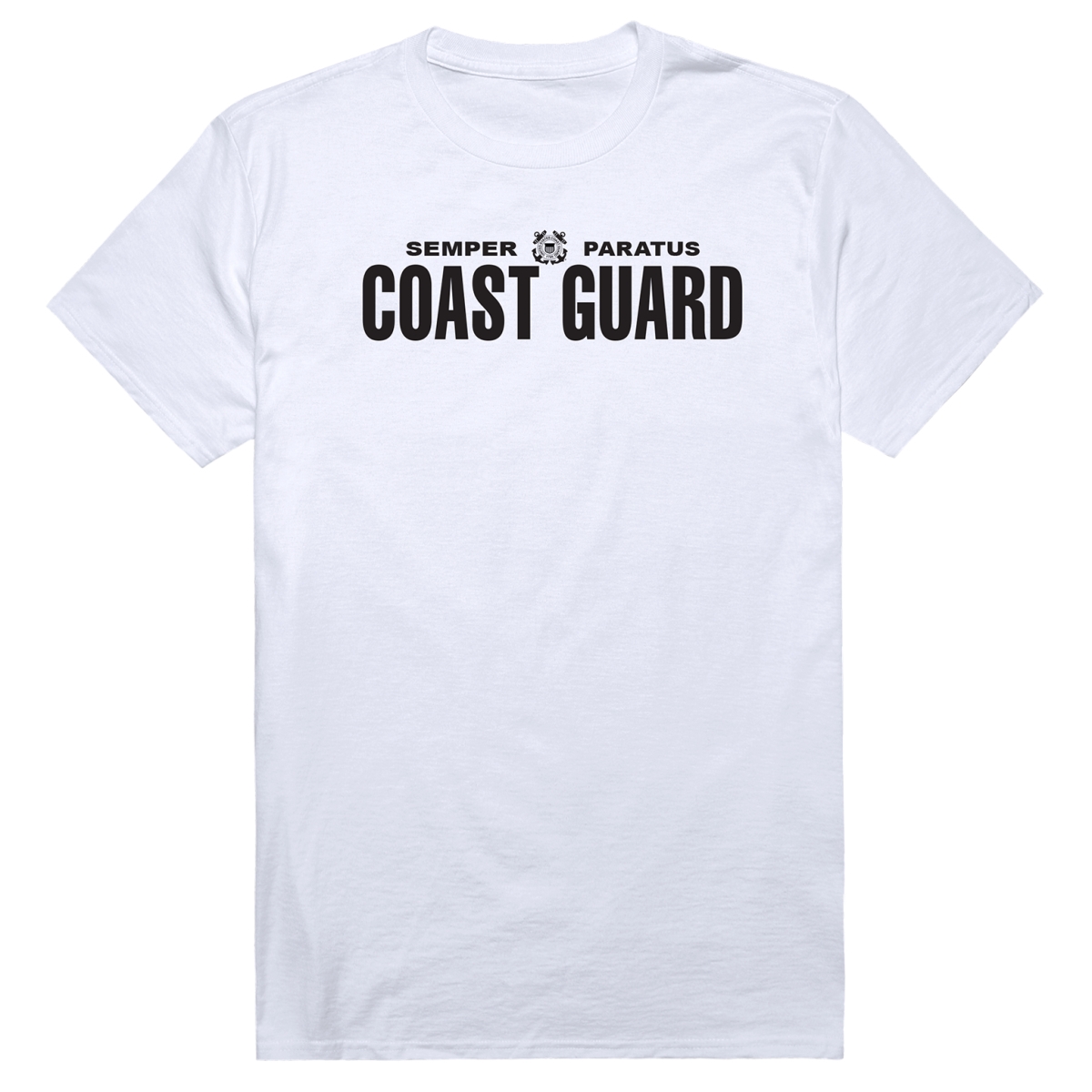 AM5-CG6-WHT-02 Basic Military USCG 6 Short Sleeve T-Shirt, White - Medium