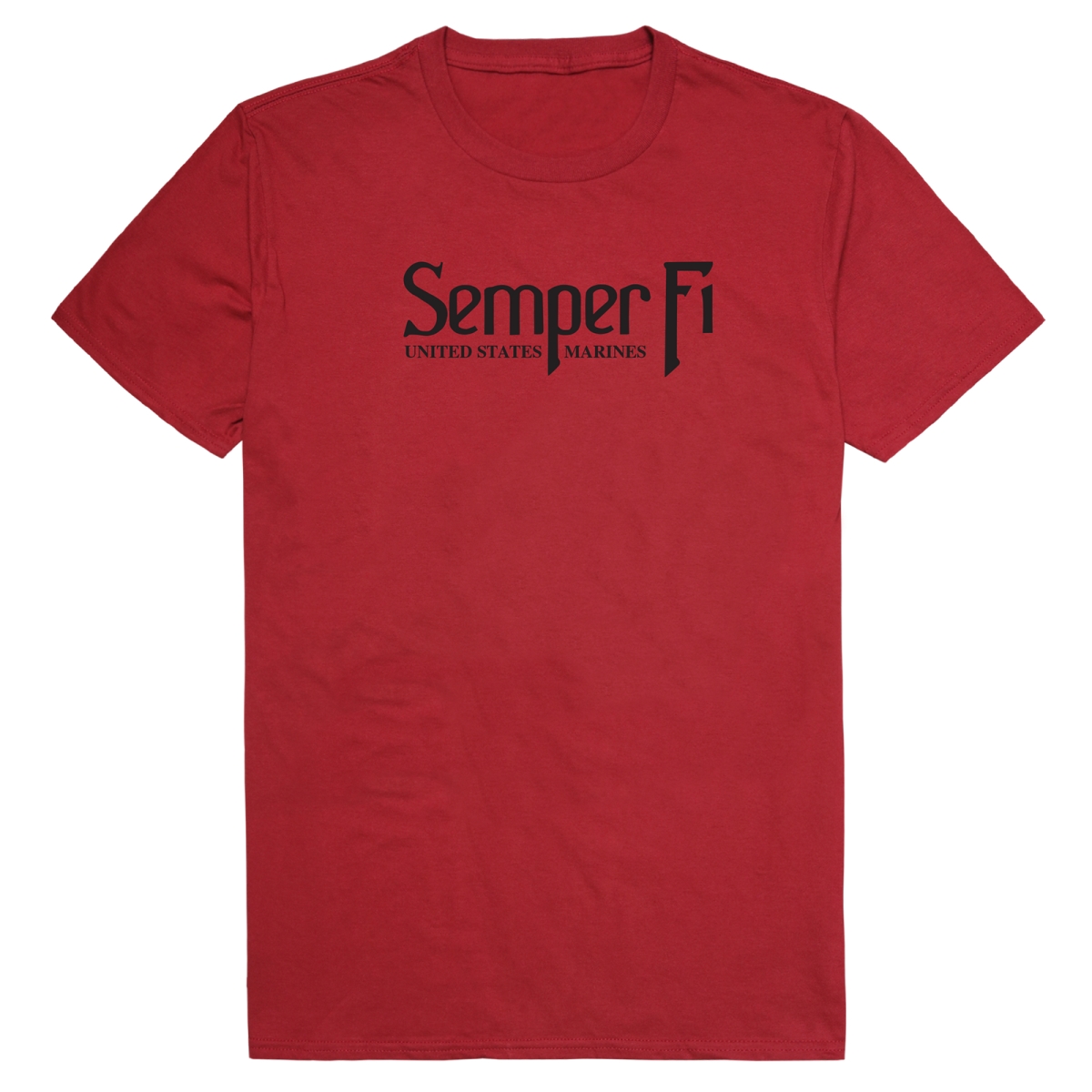 AM5-MC8-CAR-01 Basic Military US Marines 8 Short Sleeve T-Shirt, Cardinal - Small