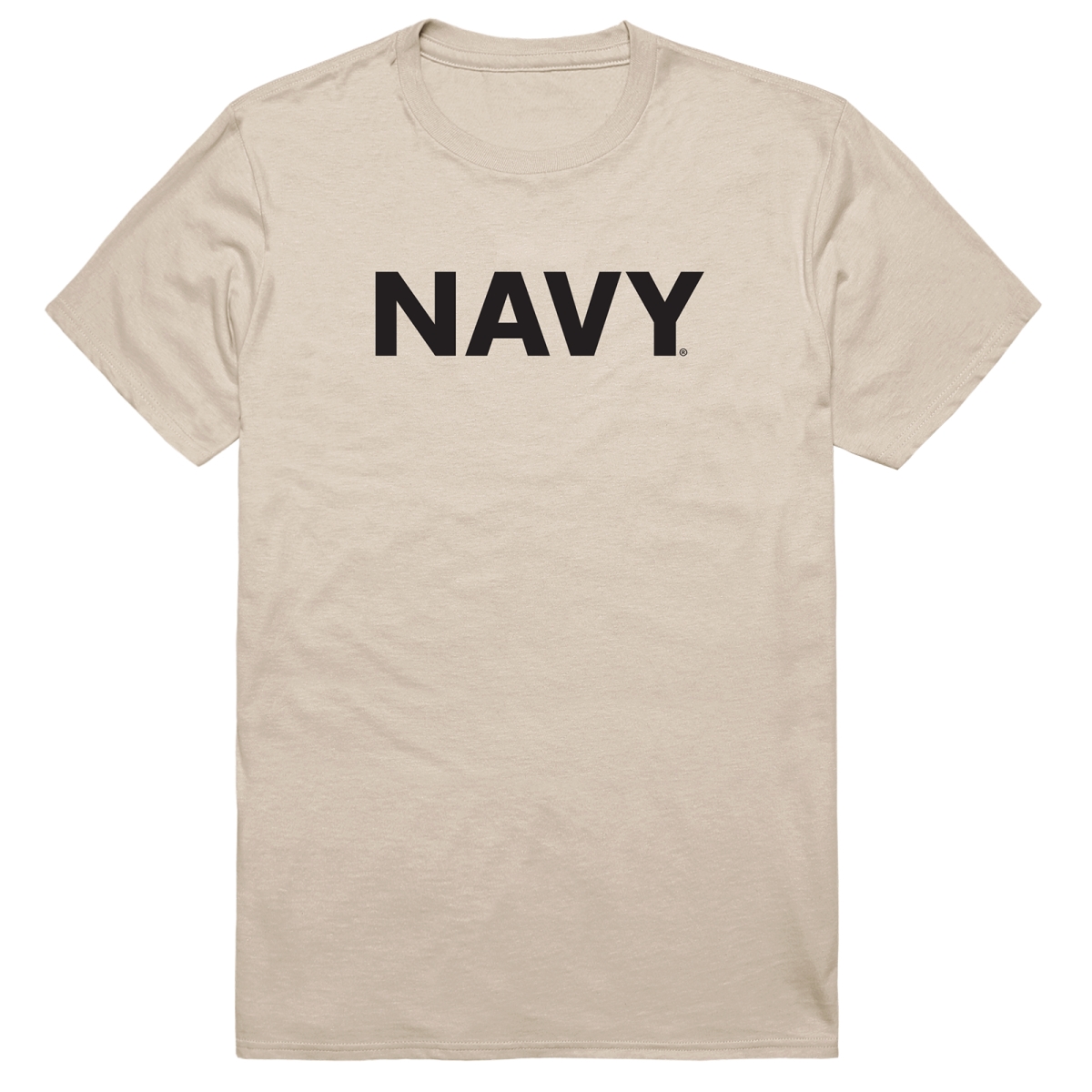 AM5-NA3-SND-02 Basic Military US Navy 3 Short Sleeve T-Shirt, Sand - Medium