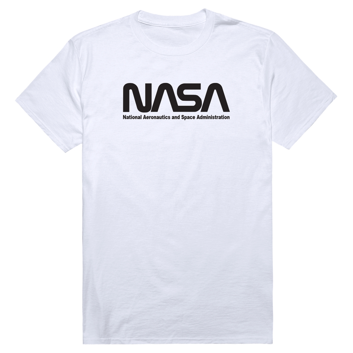 AM5-NS2-WHT-03 Basic Military NASA 2 Short Sleeve T-Shirt, White - Large