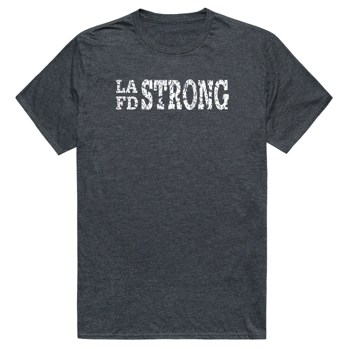 RT1-ST2-HCH-03 Distressed Strong 2 Short Sleeve T-Shirt, Heather Charcoal - Large