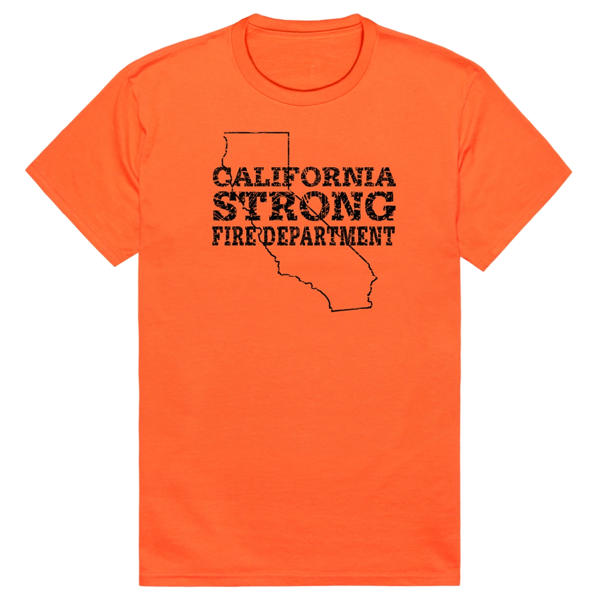 RT1-ST4-ORN-02 Distressed Strong 4 Short Sleeve T-Shirt, Orange - Medium
