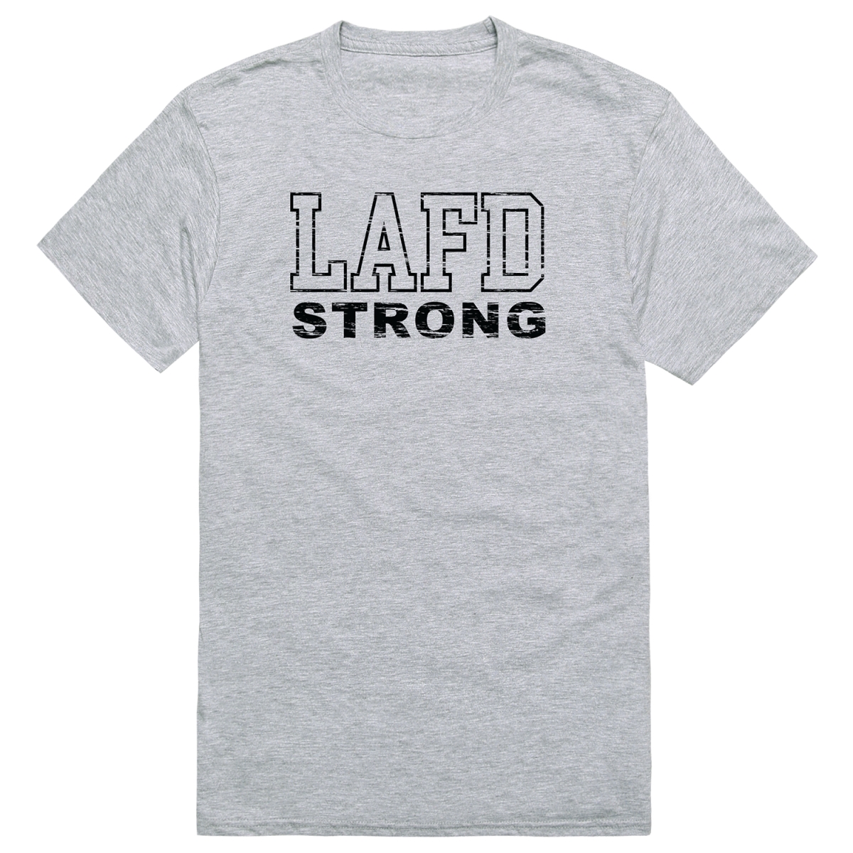 RT1-ST6-HGY-02 Distressed Strong 6 Short Sleeve T-Shirt, Heather Gray - Medium