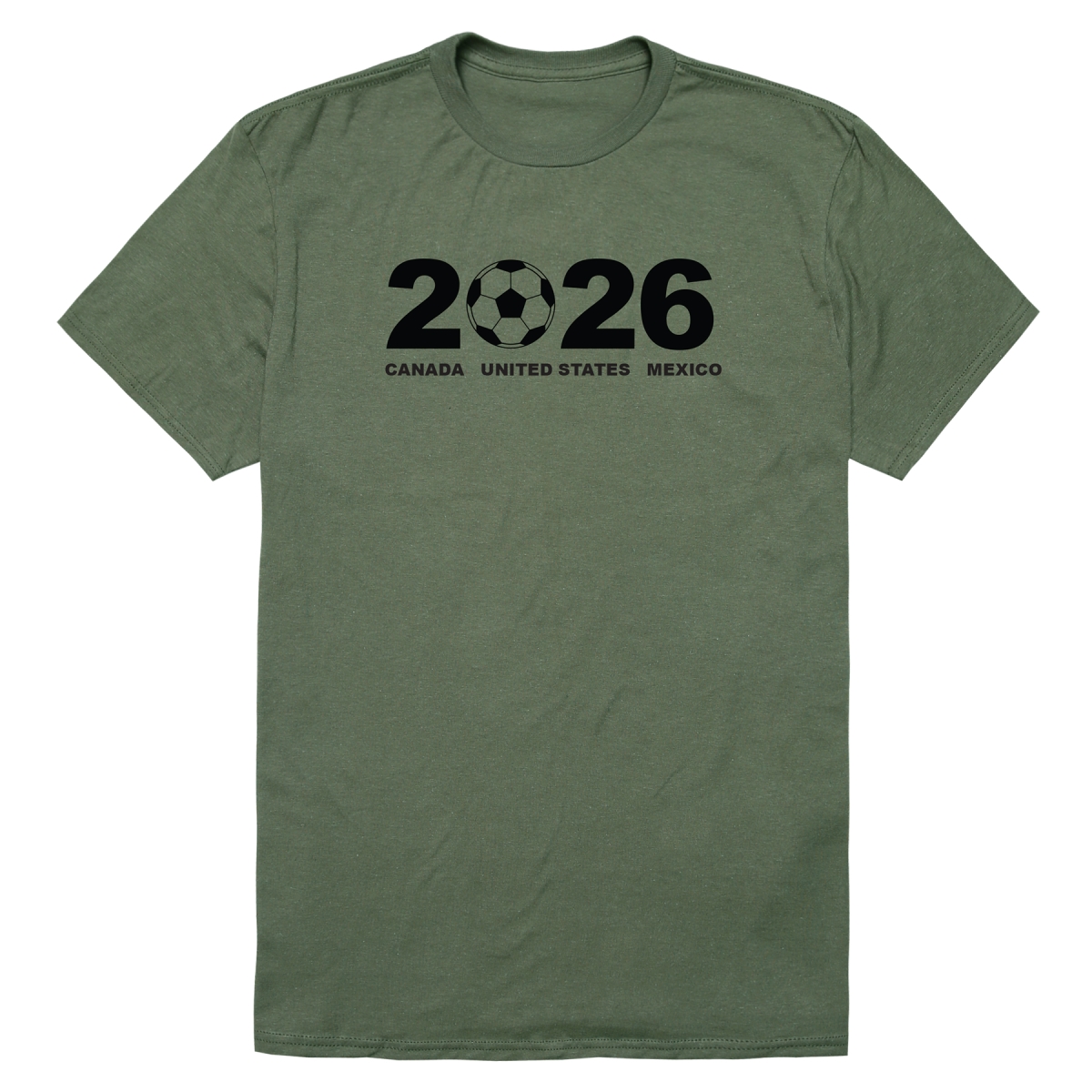 MD1-SB4-OLV-02 Soccer State 2026 Short Sleeve T-Shirt, Olive - Medium